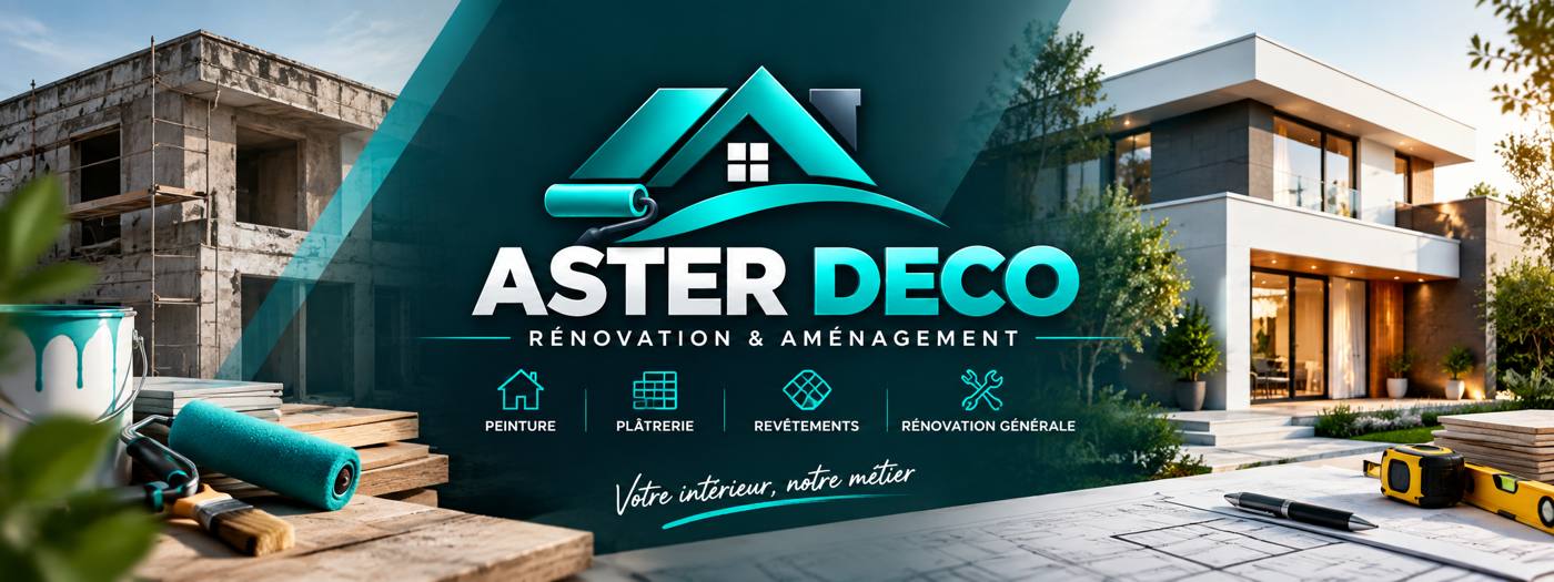 ASTER DECO — Rénovation & Aménagement, salon et cuisine rénovés